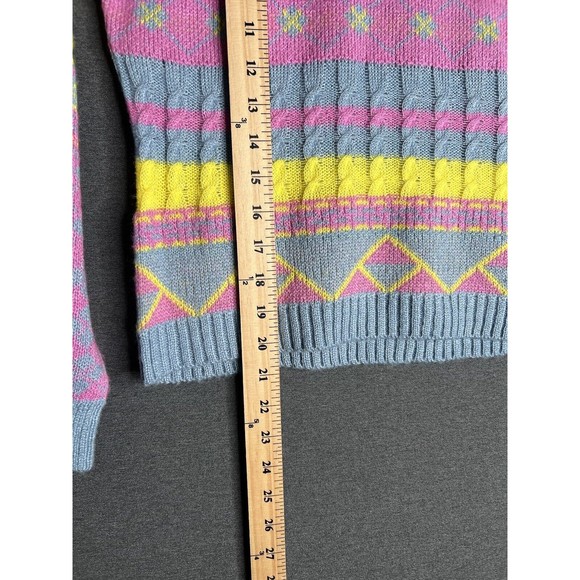 FFRESHMAN 1996 Knit Acrylic Blend Sweater Colorful Pattern Junior Size XL 16 - Picture 7 of 8